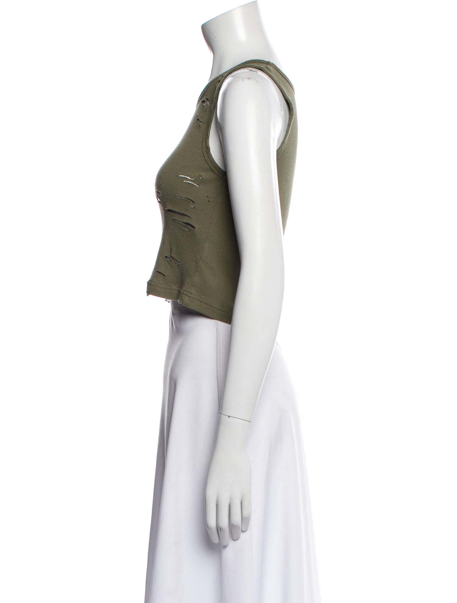 R13 Scoop Neck Sleeveless Crop Top