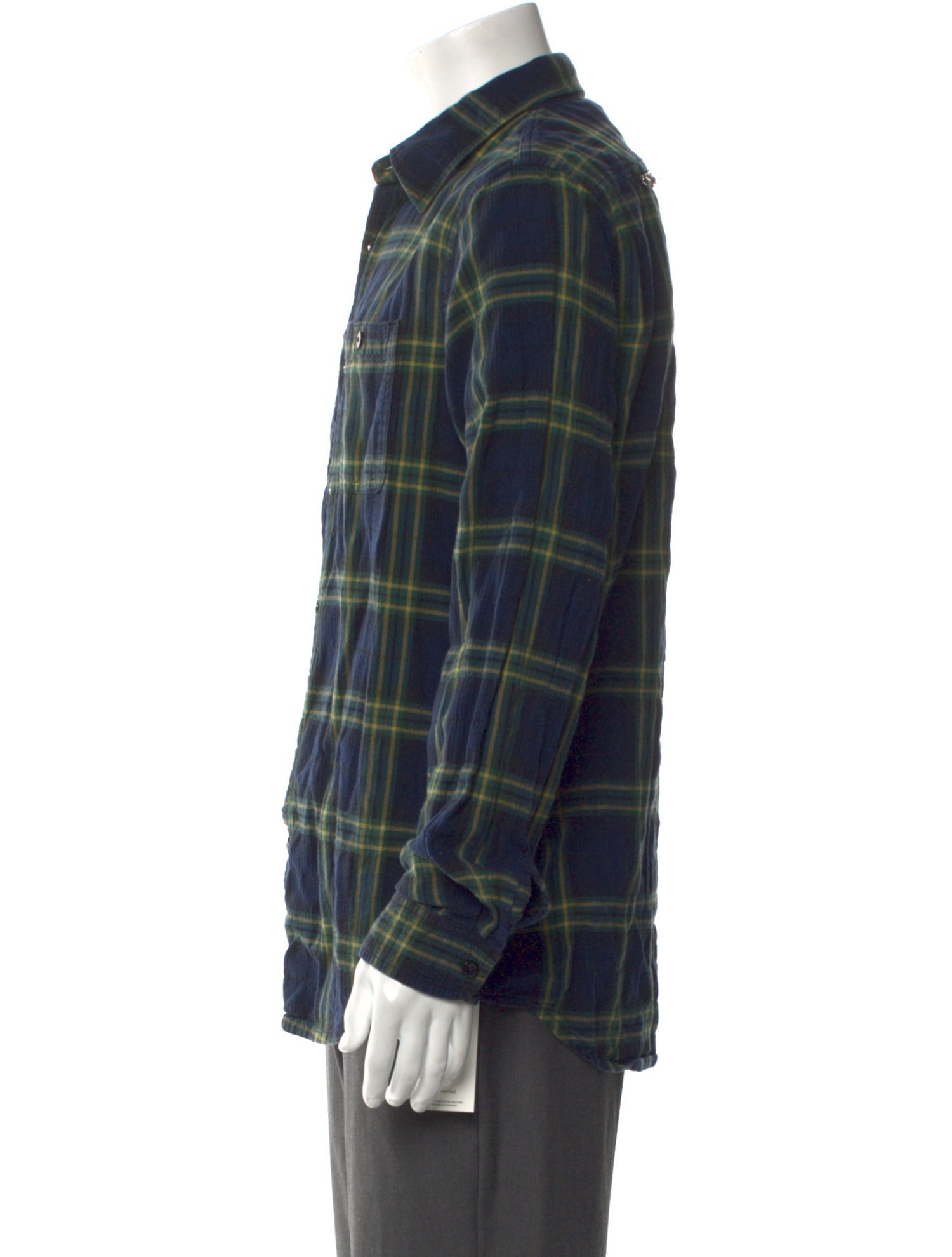 R13 Plaid Print Long Sleeve Shirt