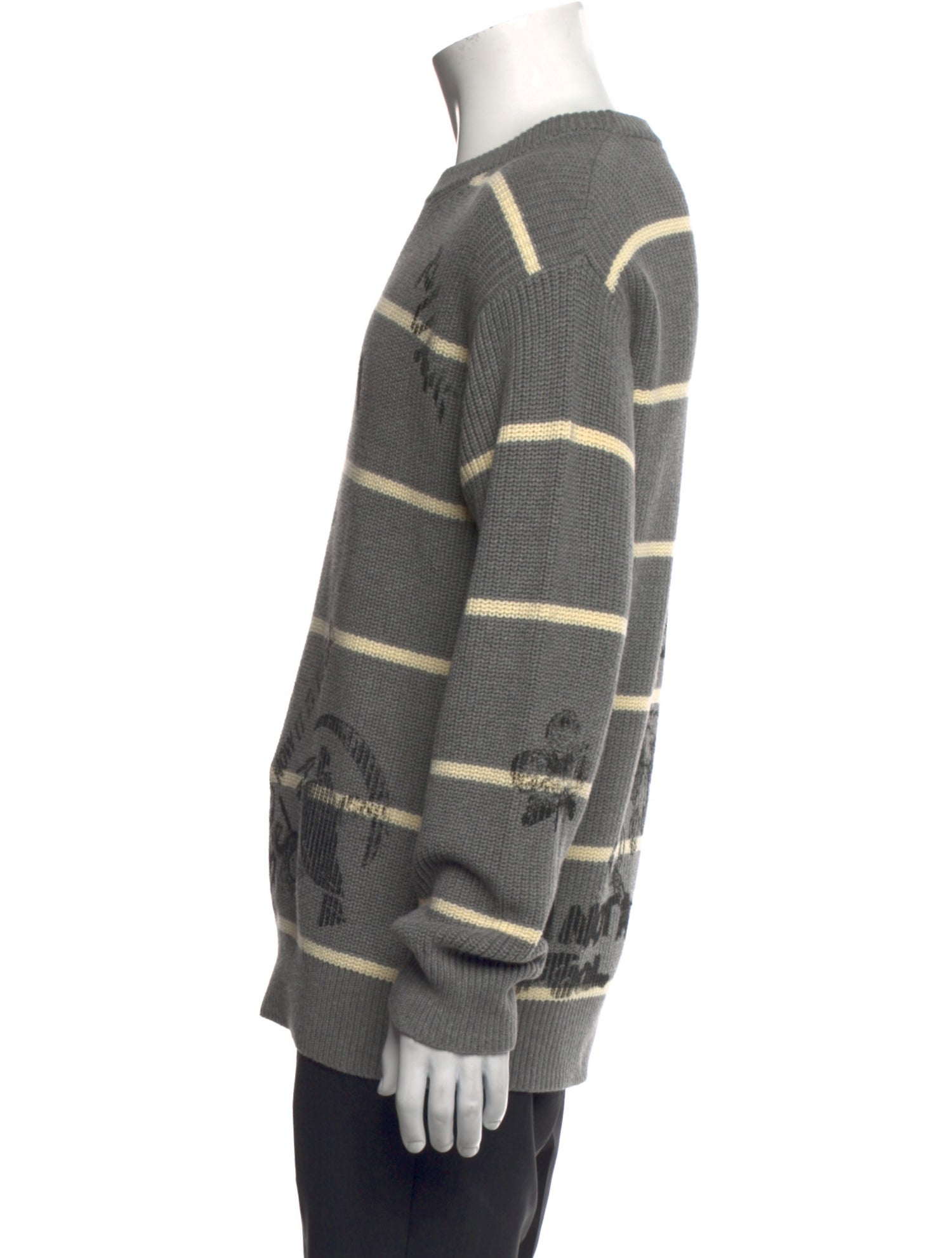 R13 Striped Crew Neck Pullover