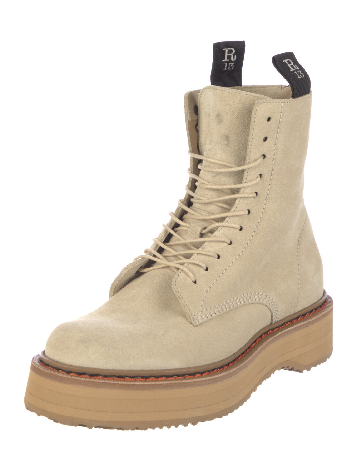 R13 Suede Combat Boots
