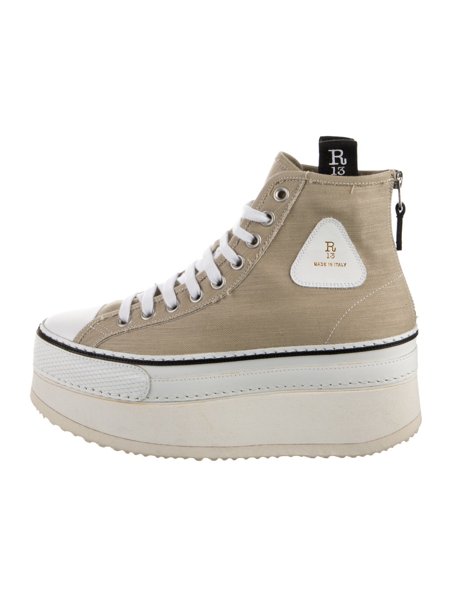 R13 Canvas Distressed Accents Sneakers