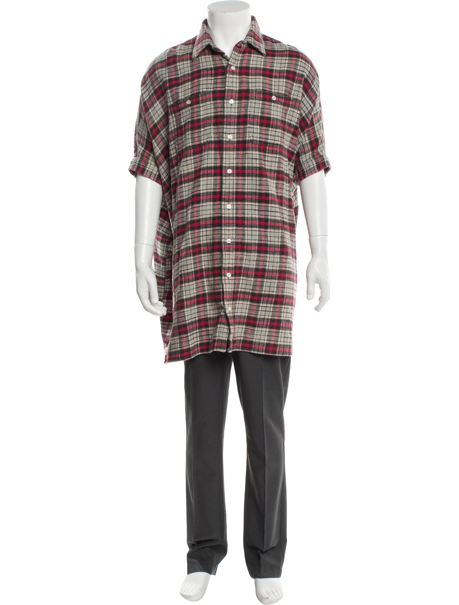 R13 Plaid Print Short Sleeve Shirt w/ Tags