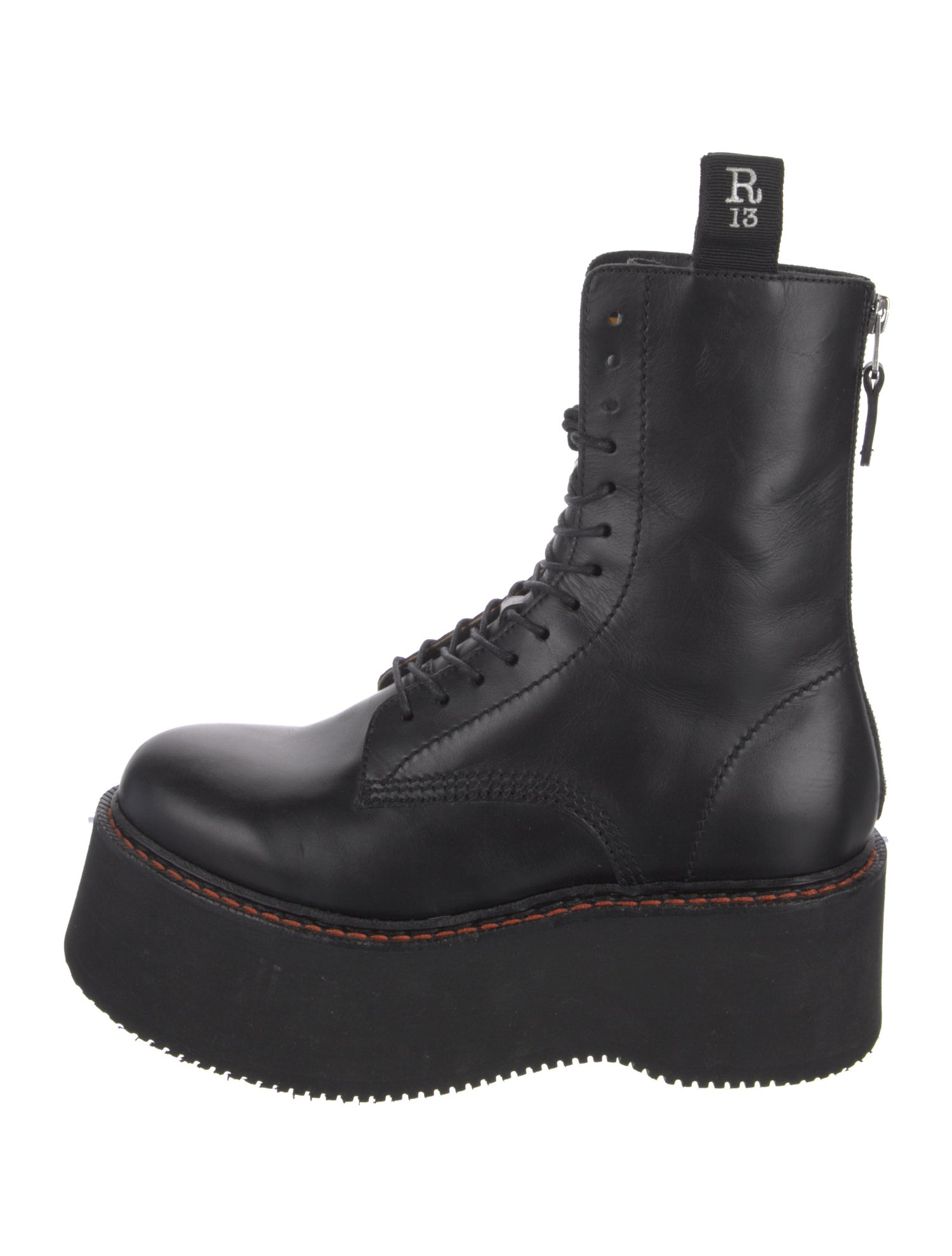 R13 Leather Combat Boots