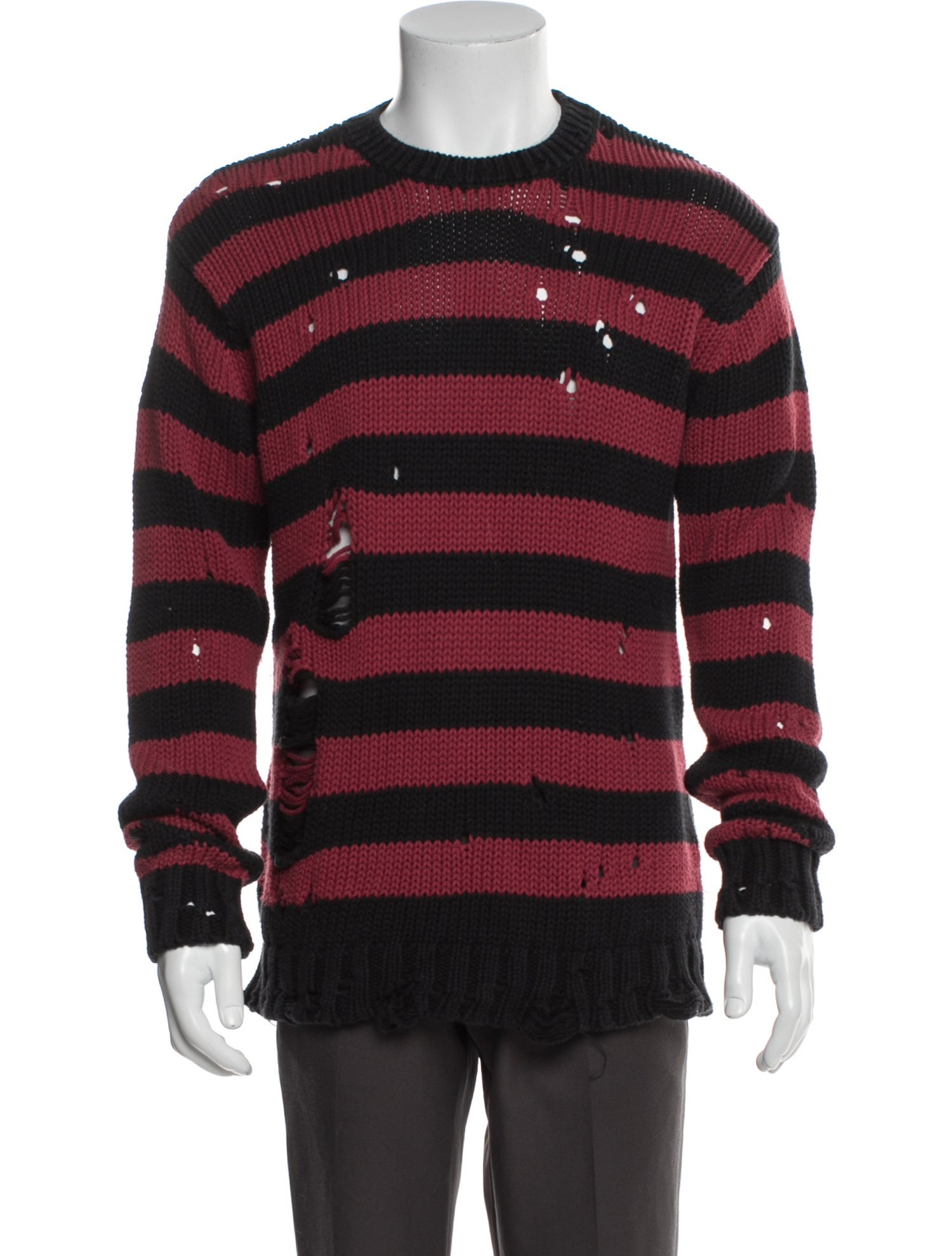 R13 Striped Crew Neck Pullover