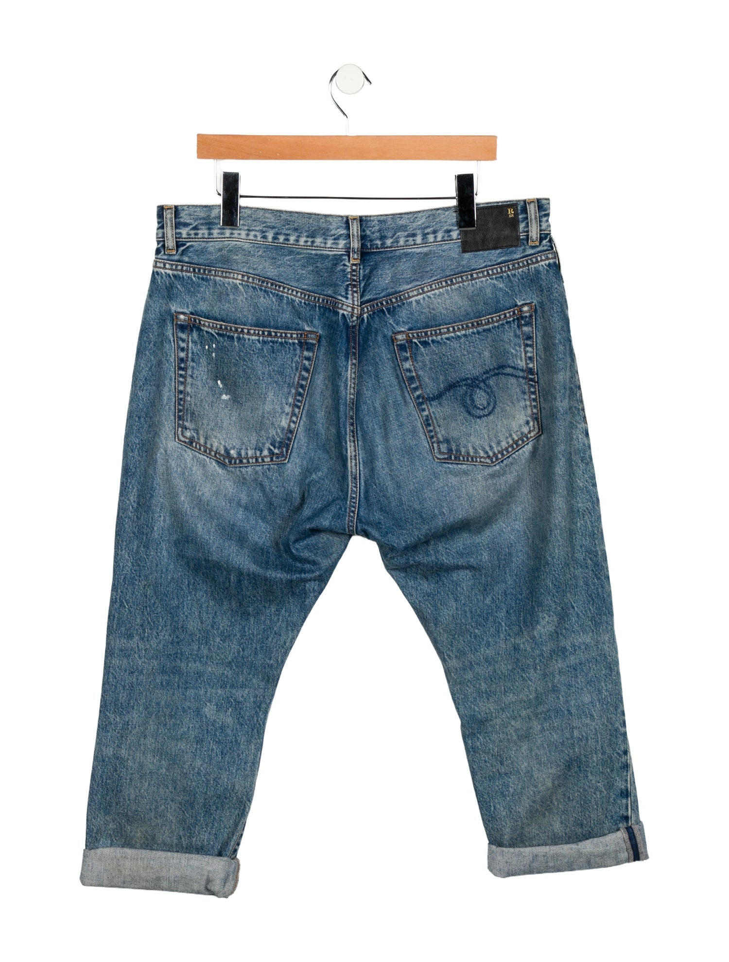 R13 High-Rise Straight Leg Jeans