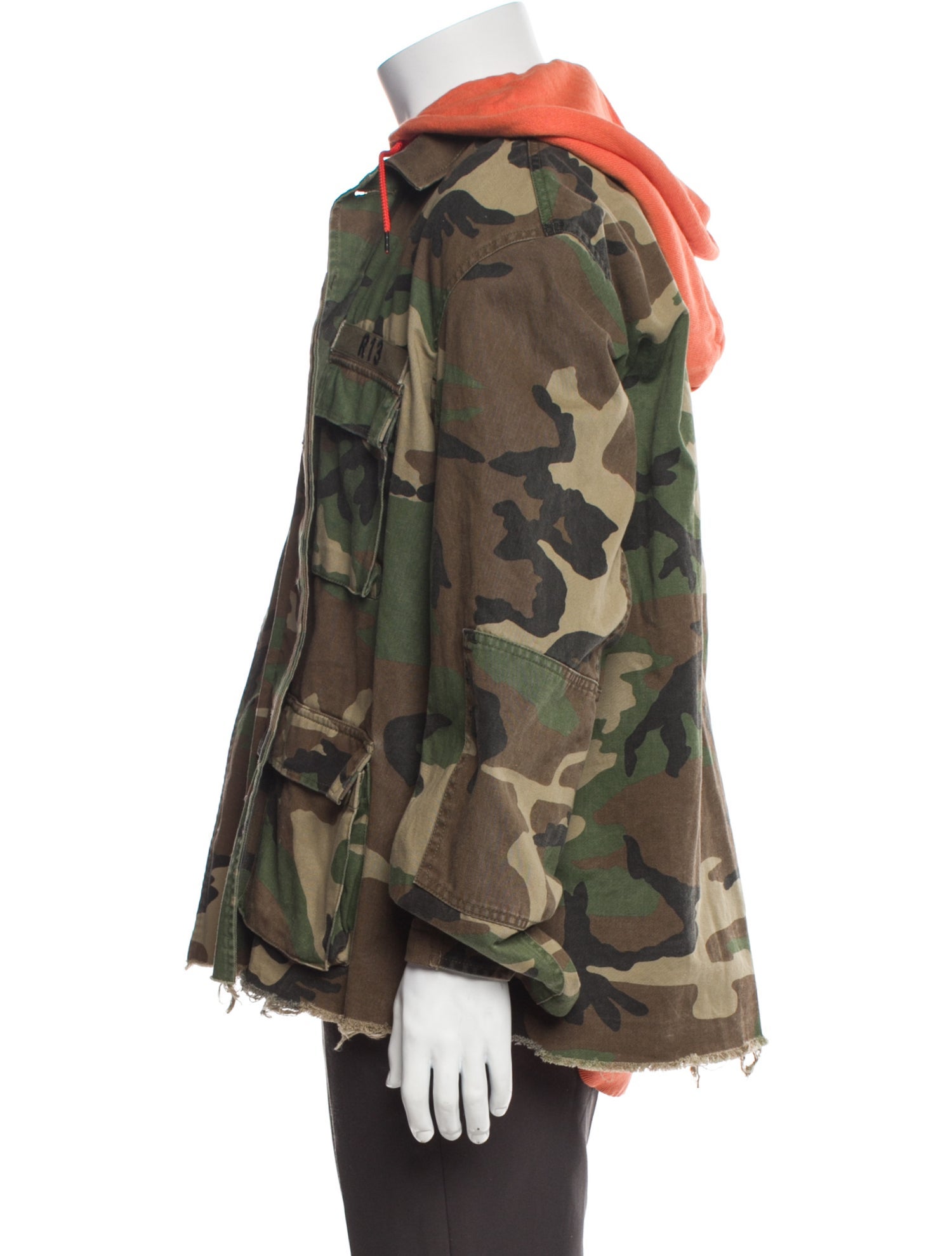 R13 Camouflage Print Utility Jacket w/ Tags