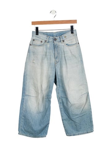 Pre-owned R13 High-rise Wide Leg Jeans In Blue