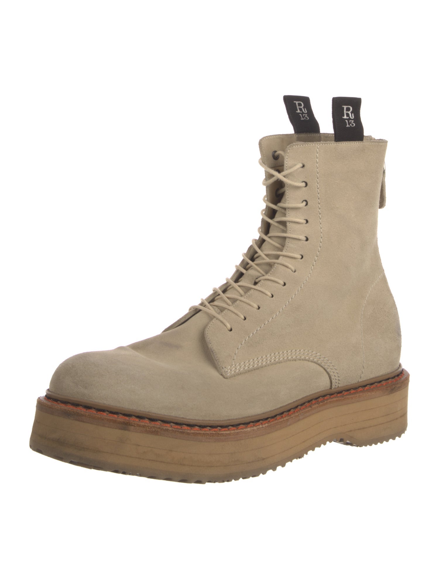 R13 Suede Combat Boots