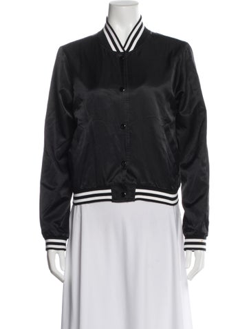 Pre-owned R13 Striped Bomber Jacket In Gray