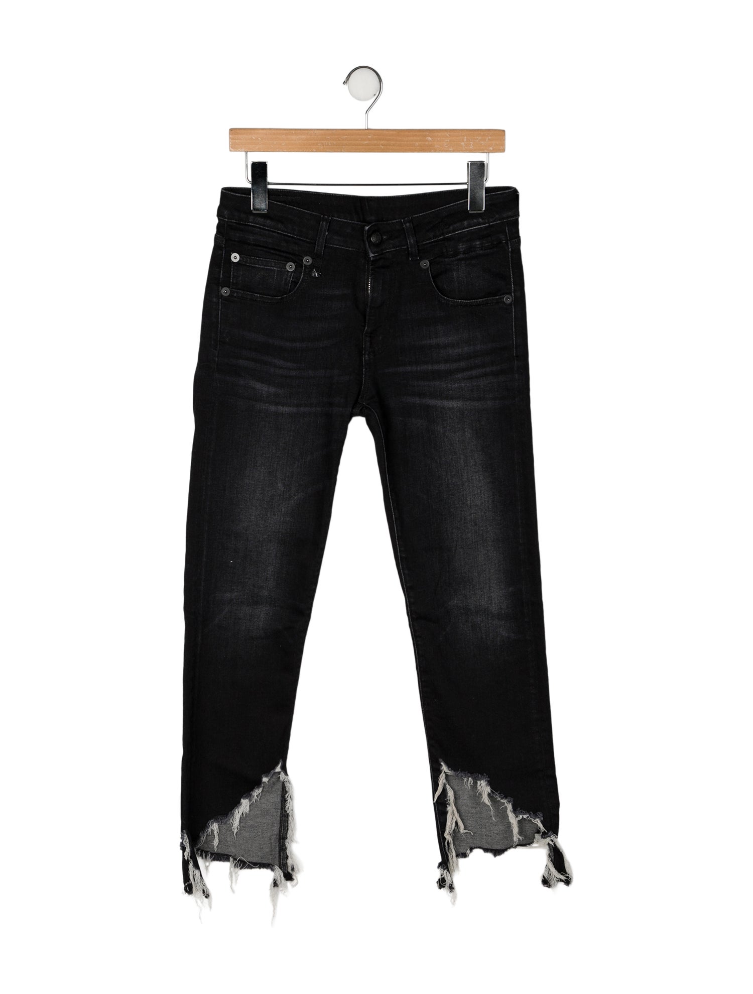 R13 Mid-Rise Straight Leg Jeans