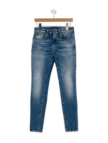 Pre-owned R13 Mid-rise Skinny Leg Jeans In Blue