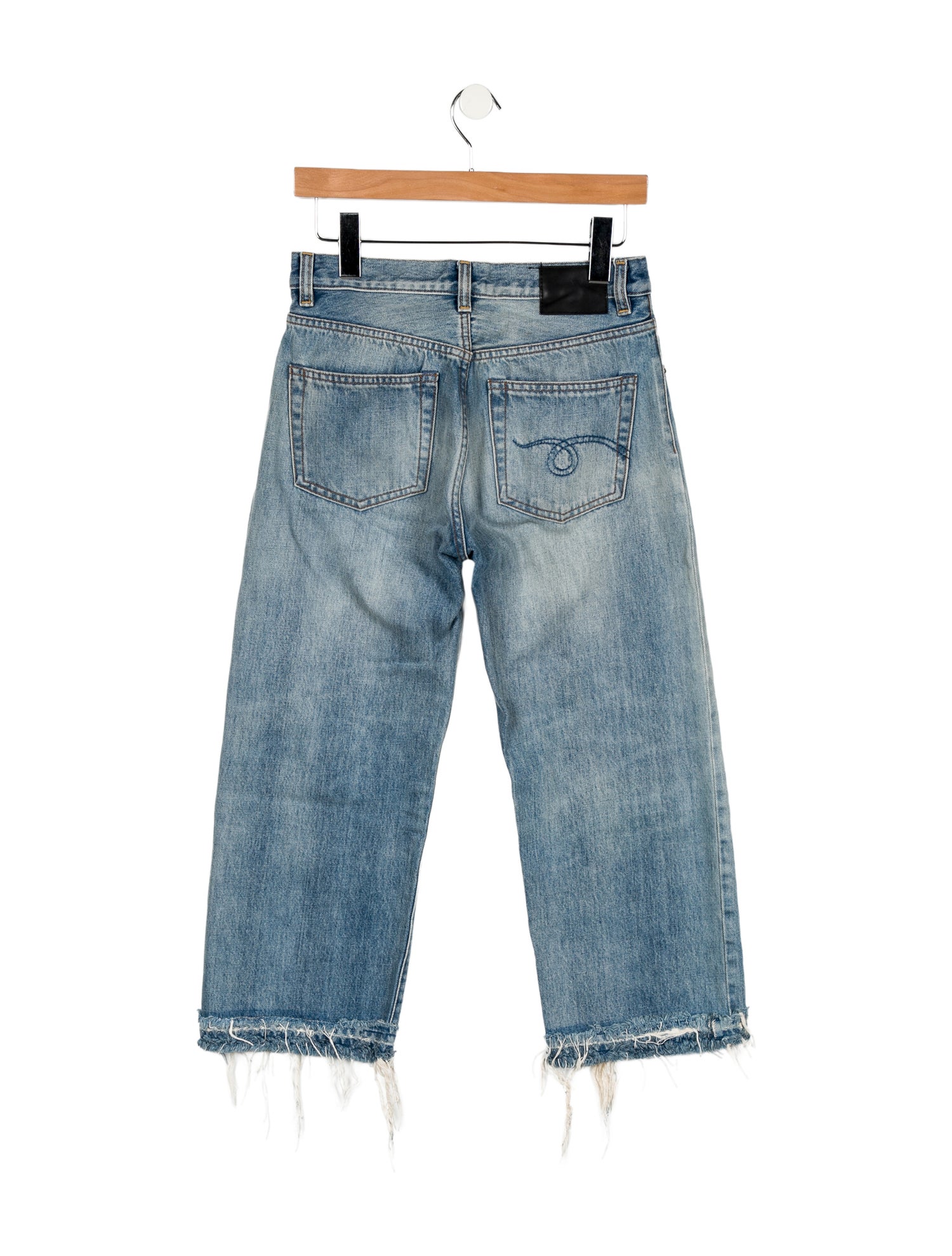 R13 Mid-Rise Wide Leg Jeans