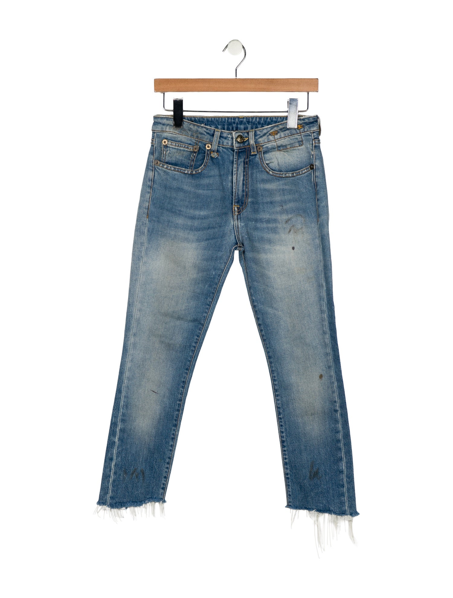 R13 Mid-Rise Straight Leg Jeans