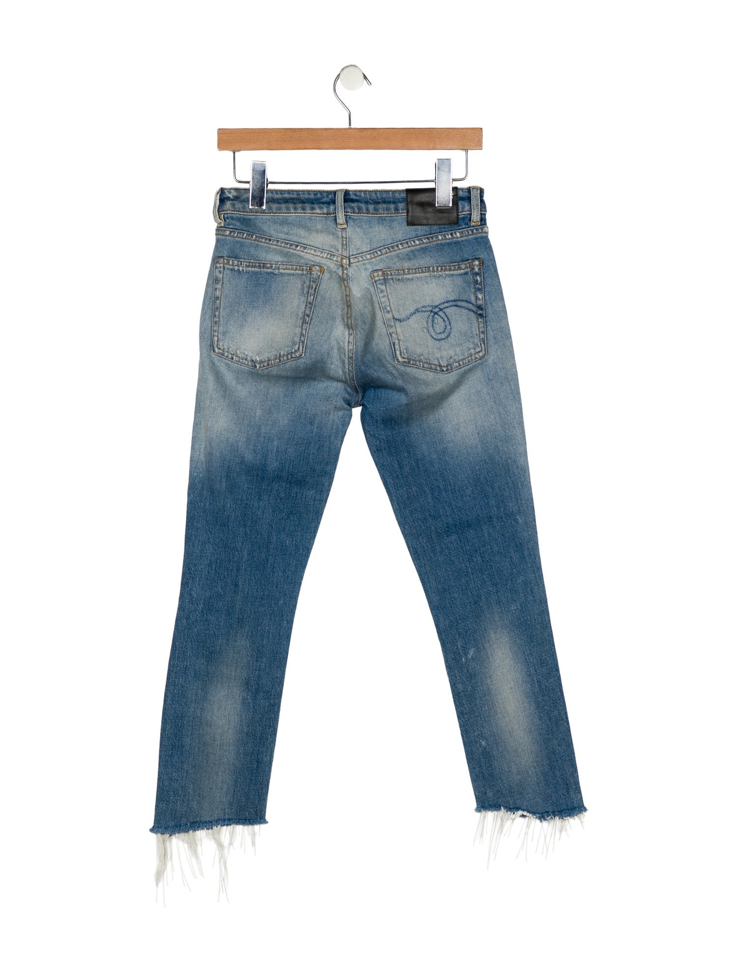 R13 Mid-Rise Straight Leg Jeans
