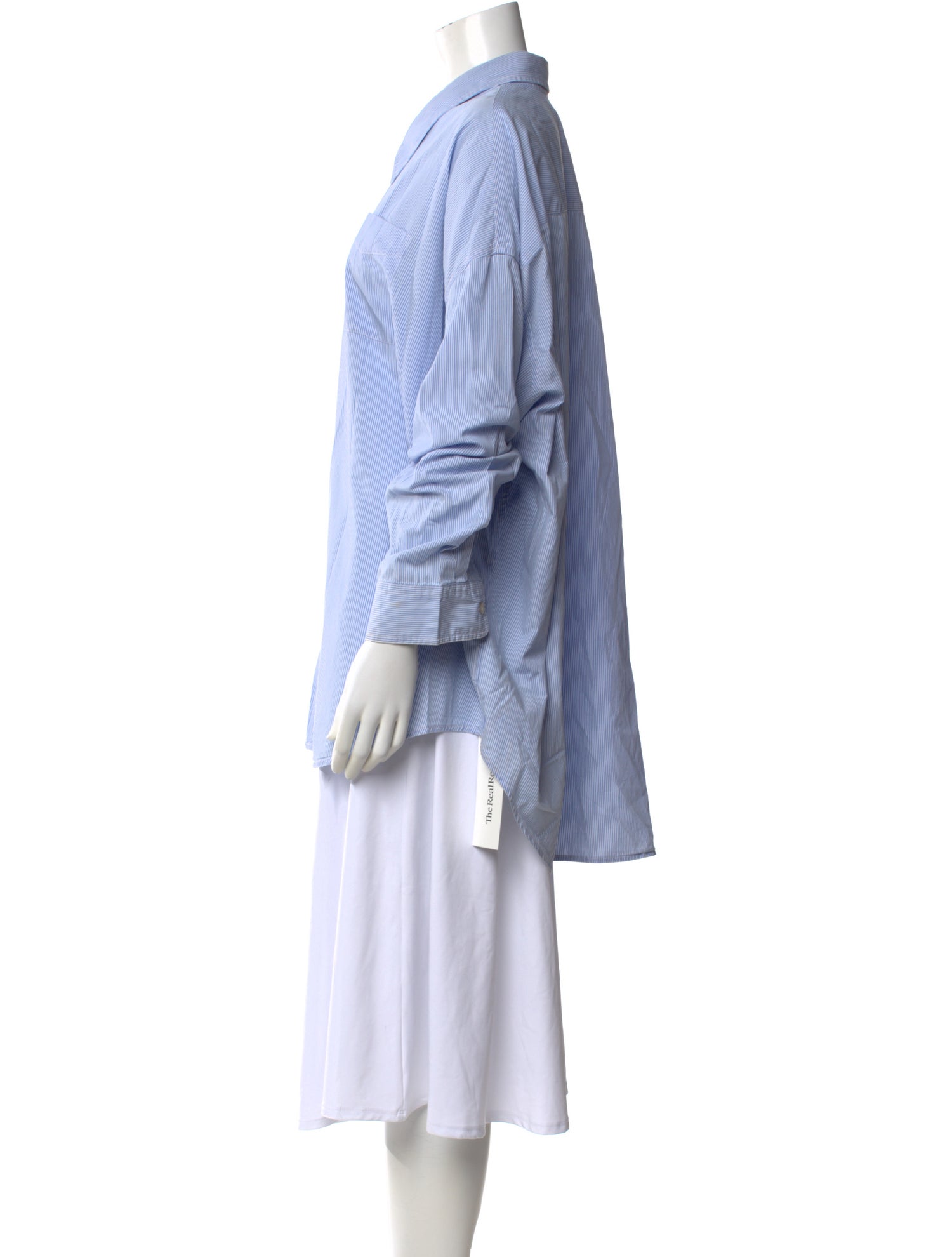 R13 Striped Long Sleeve Button-Up Top