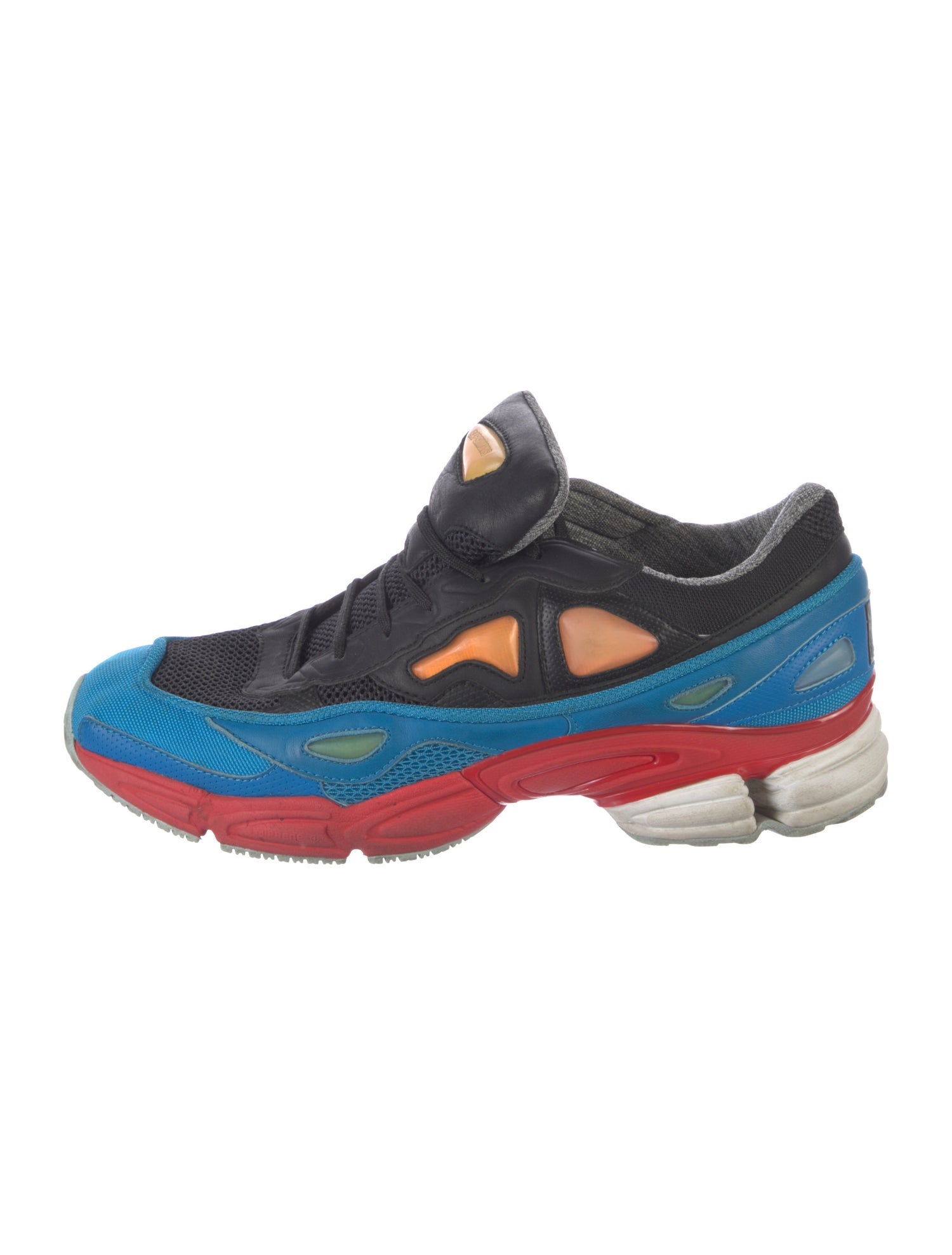 Raf Simons x adidas Mesh Colorblock Pattern Athletic Sneakers