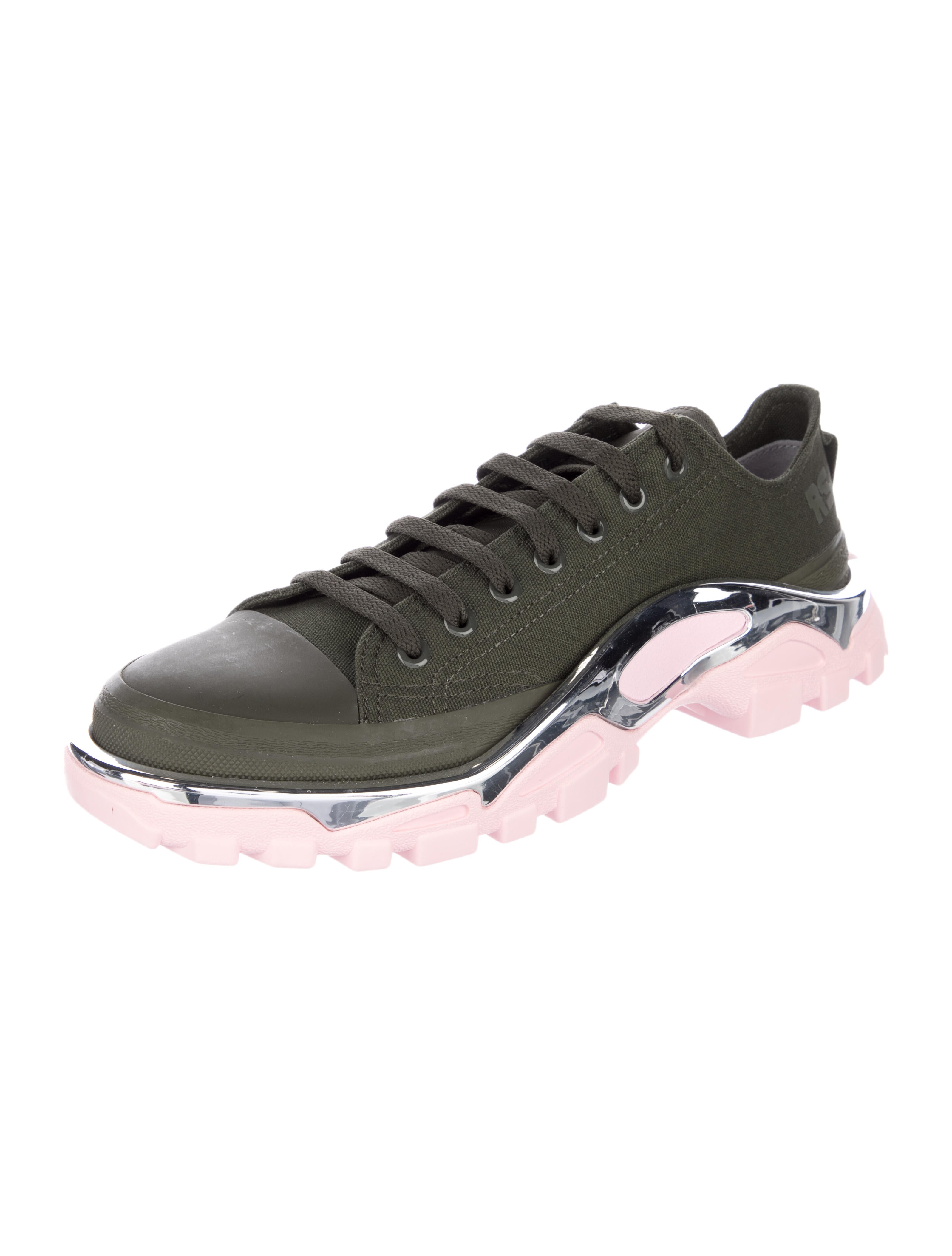 Raf Simons x adidas Canvas Colorblock Pattern Sneakers