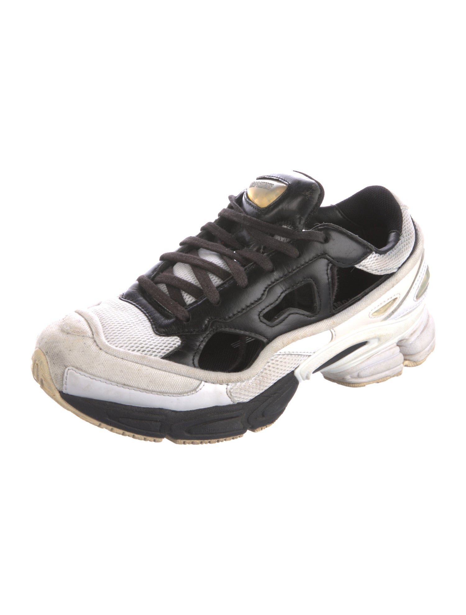 Raf Simons x adidas Leather Colorblock Pattern Chunky Sneakers