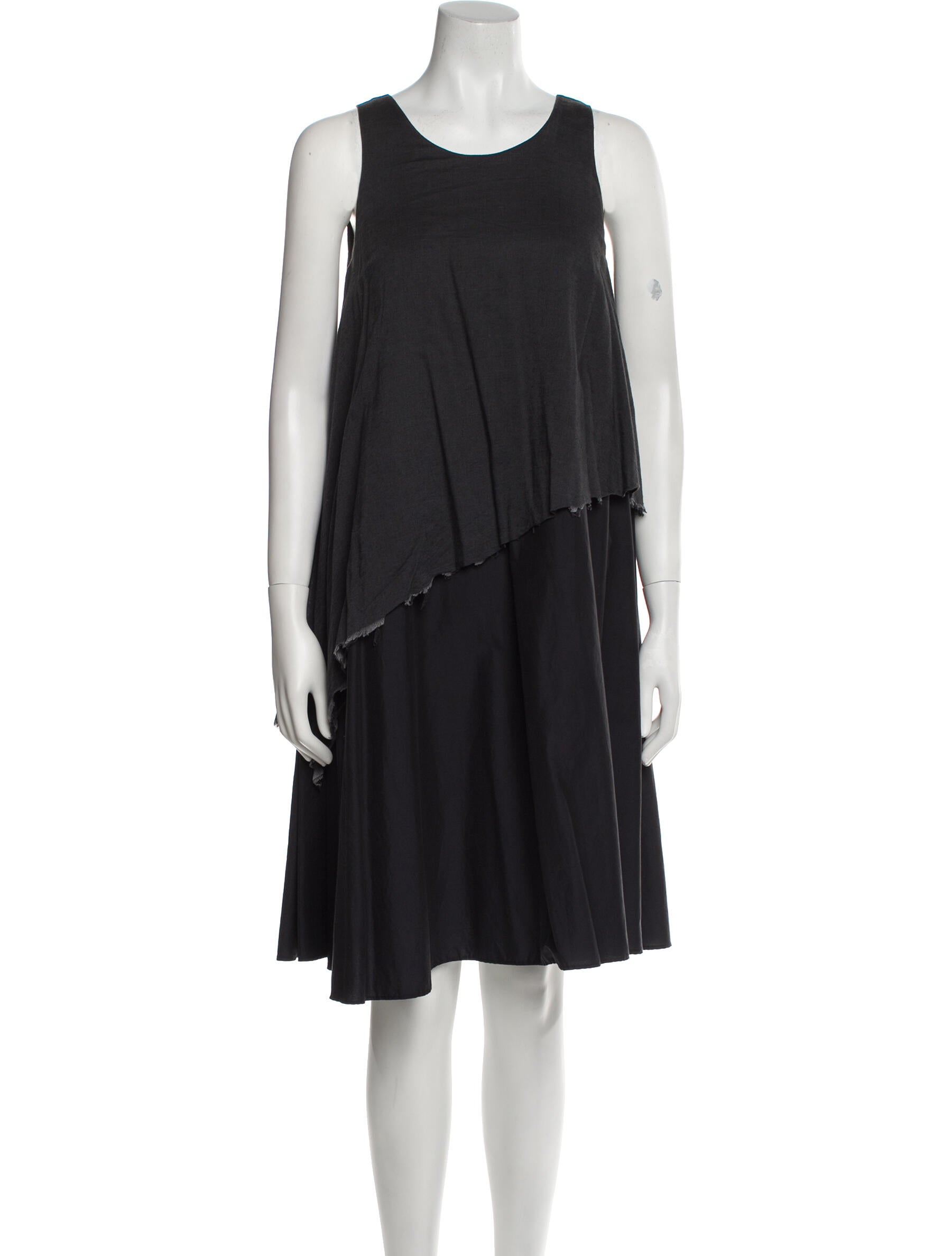 Rame Scoop Neck Knee-Length Dress