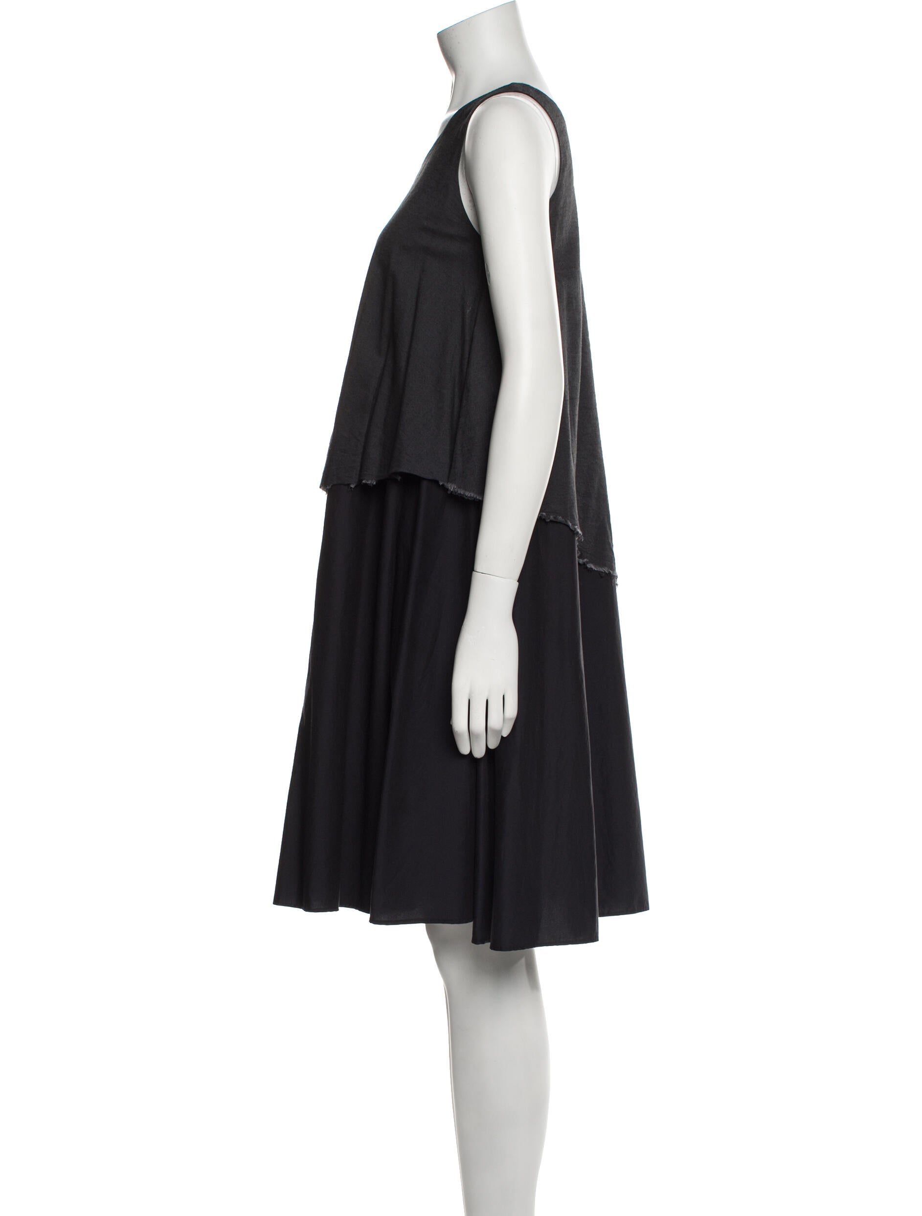 Rame Scoop Neck Knee-Length Dress