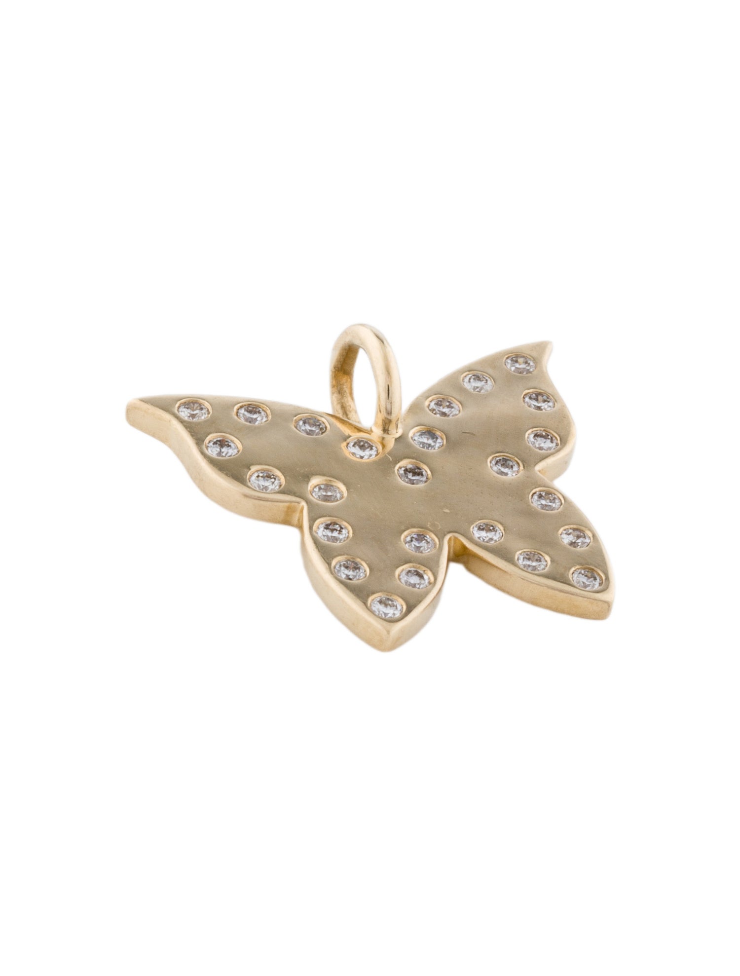 Rachel Reid Jewelry 14K Diamond Butterfly Pendant