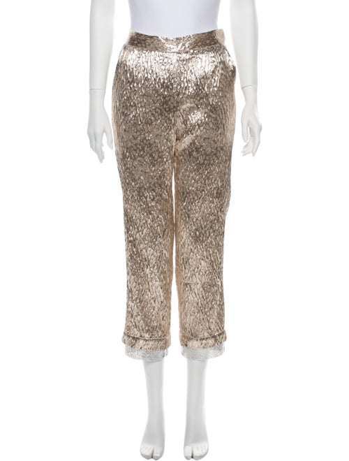 Rachel Comey Animal Print Straight Leg Pants Brown
