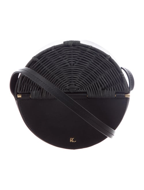 Rachel Comey Wicker-Trimmed Baan Bag Black