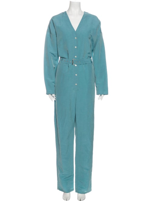 Rachel Comey V-Neck Jumpsuit Blue