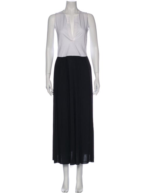 Rachel Comey Plunge Neckline Long Dress Black