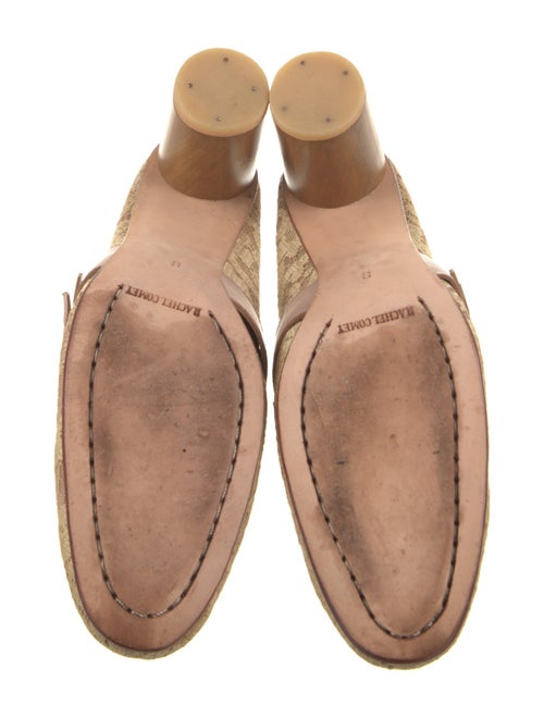 Rachel Comey Floral Print Leather Trim Embellishment Mules