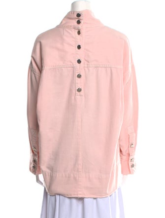 Rachel Comey Mock Neck Long Sleeve Blouse