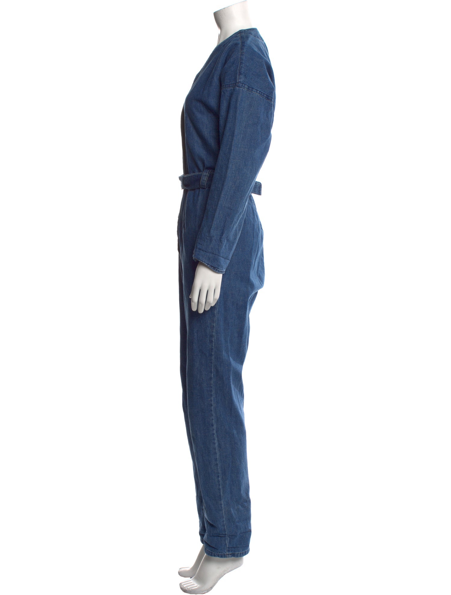 Rachel Comey V-Neck Jumpsuit Blue, Rise Jumpsuits and