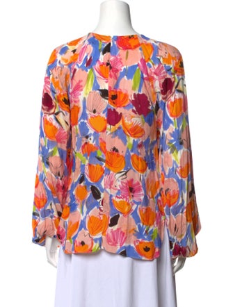 Rachel Comey Printed Cowl Neck Blouse
