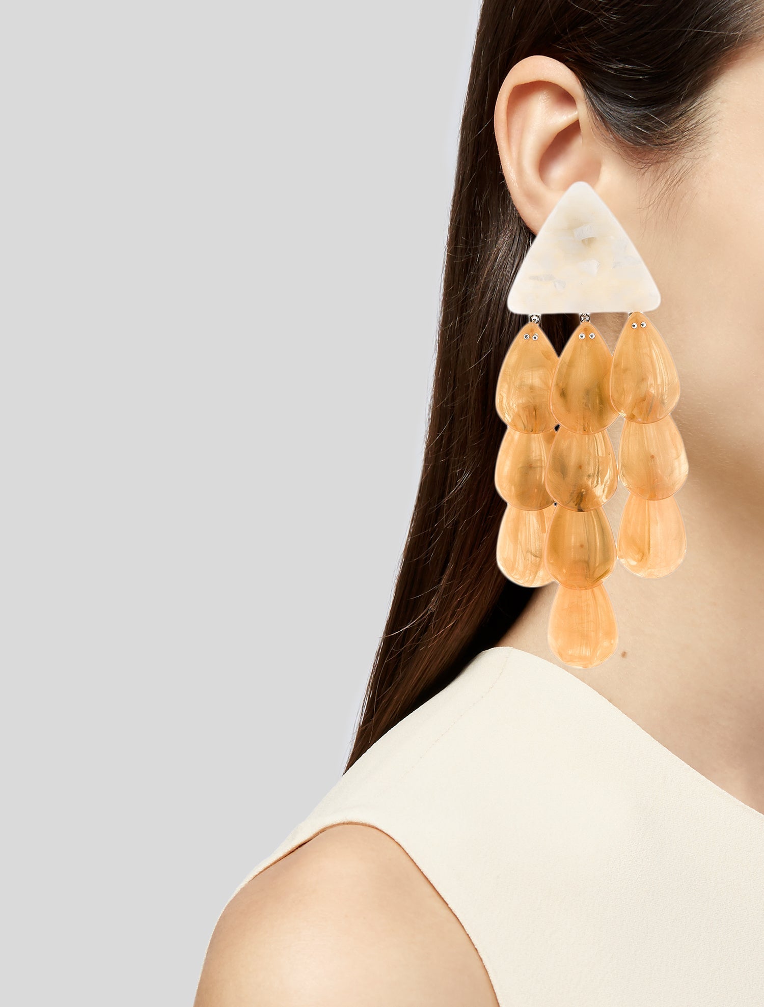 Rachel Comey Acrylic Luma Chandelier Drop Earrings
