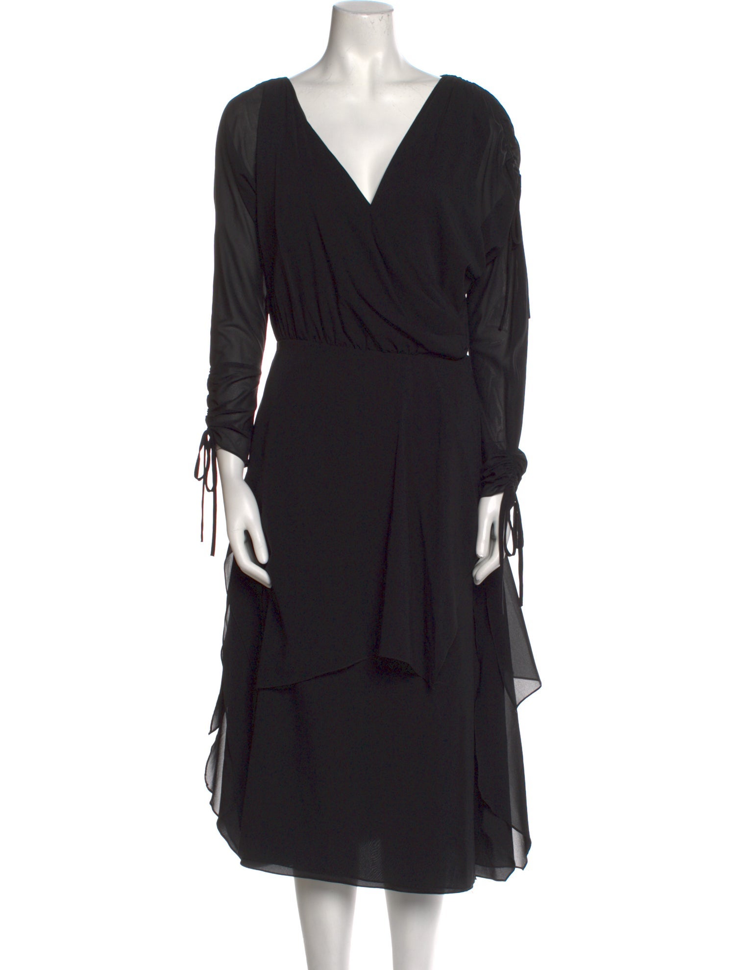 Rachel Comey V-Neck Midi Length Dress - Black Dresses, Clothing -  WRACY84666 | The RealReal
