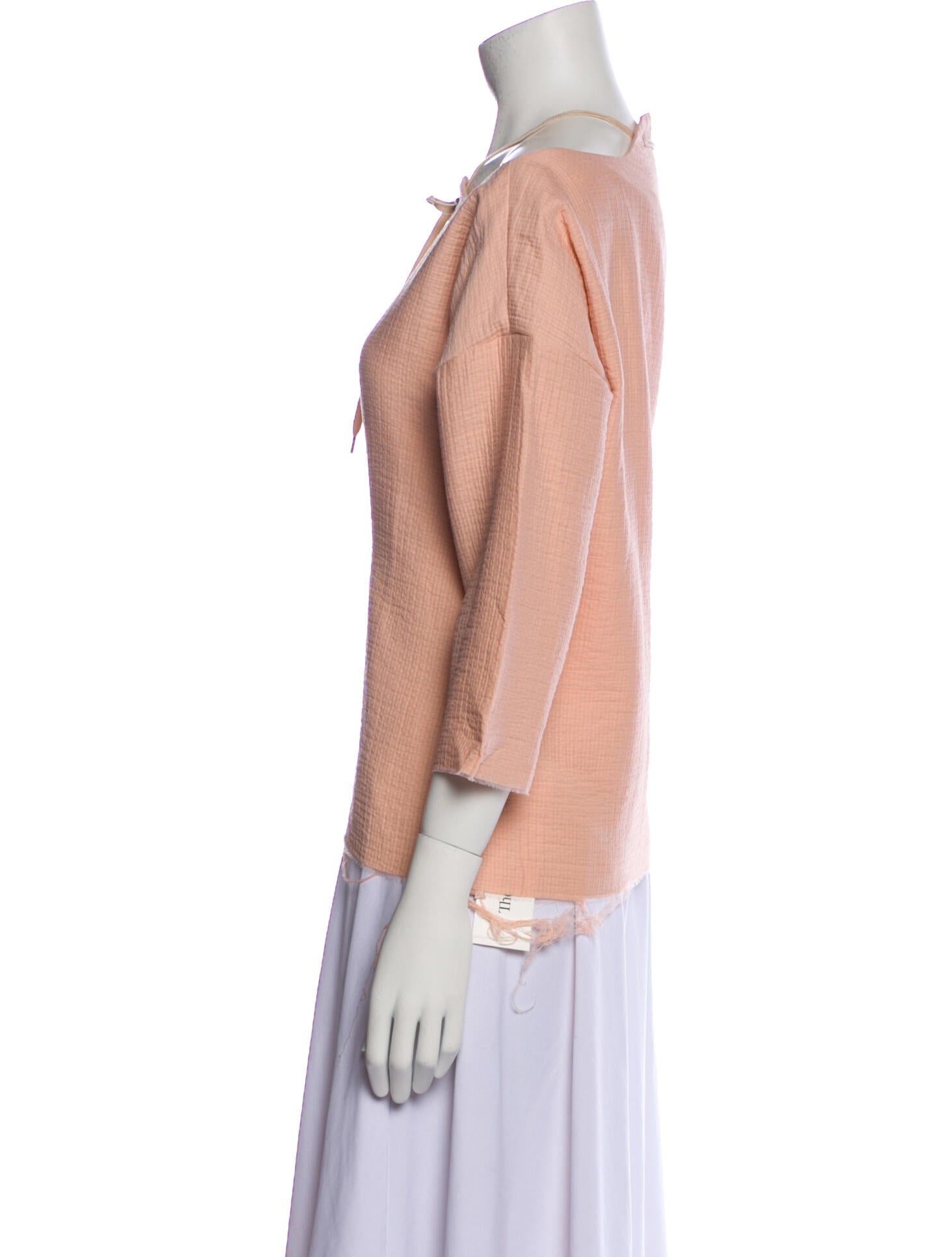 Rachel Comey Tie Neck Three-Quarter Sleeve Sweatshirt