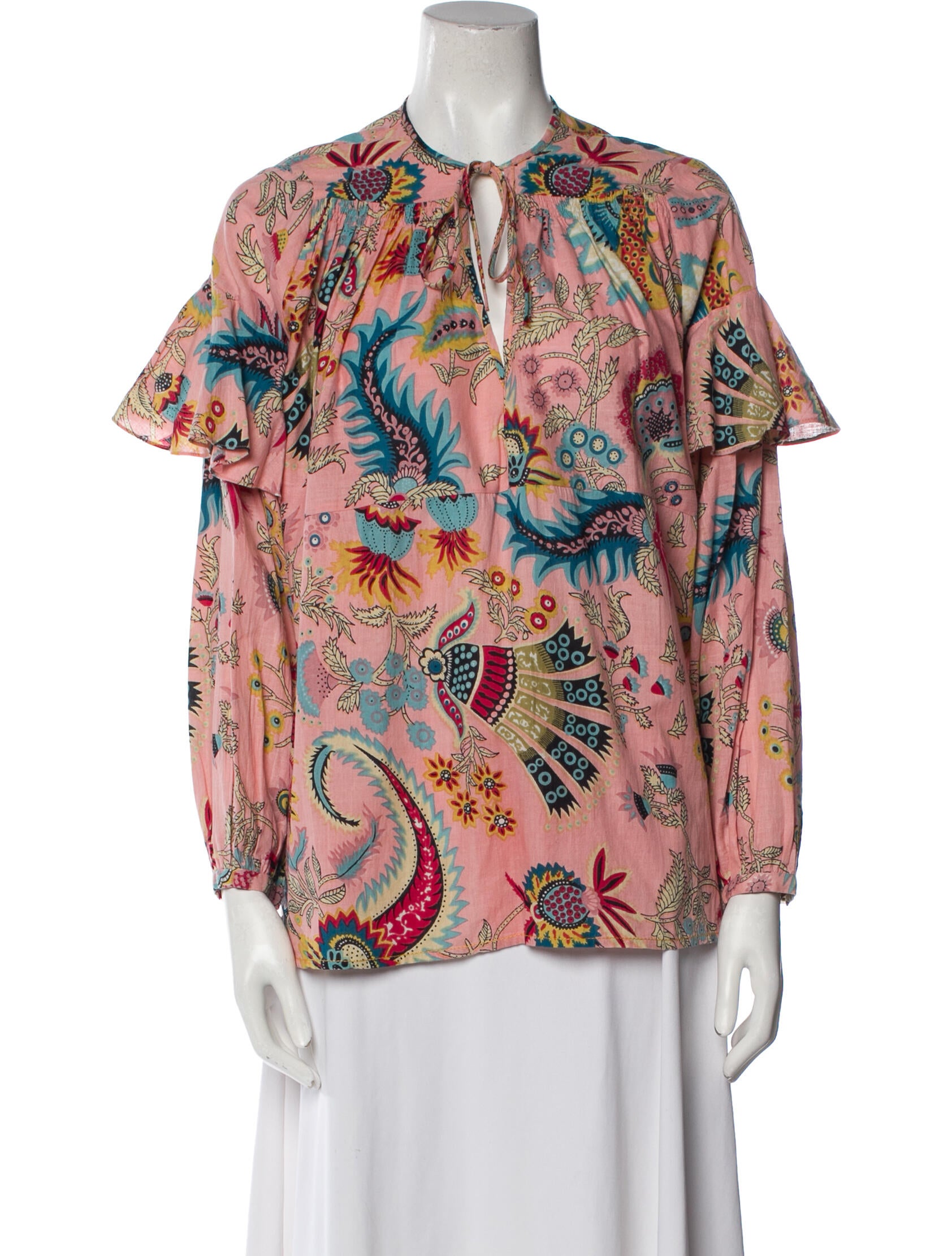 Rachel Comey Printed Crew Neck Blouse