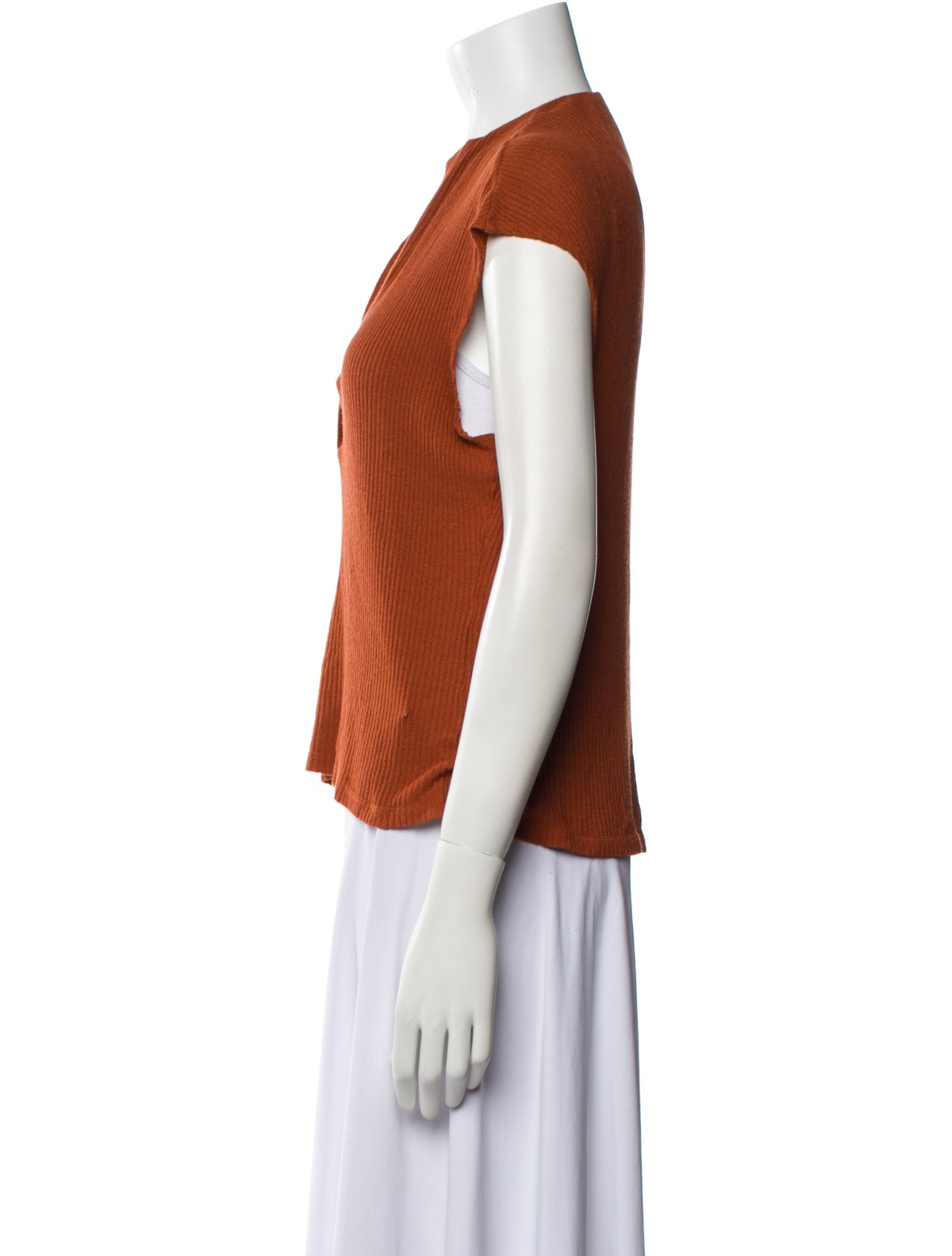 Rachel Comey Plunge Neckline Short Sleeve Top
