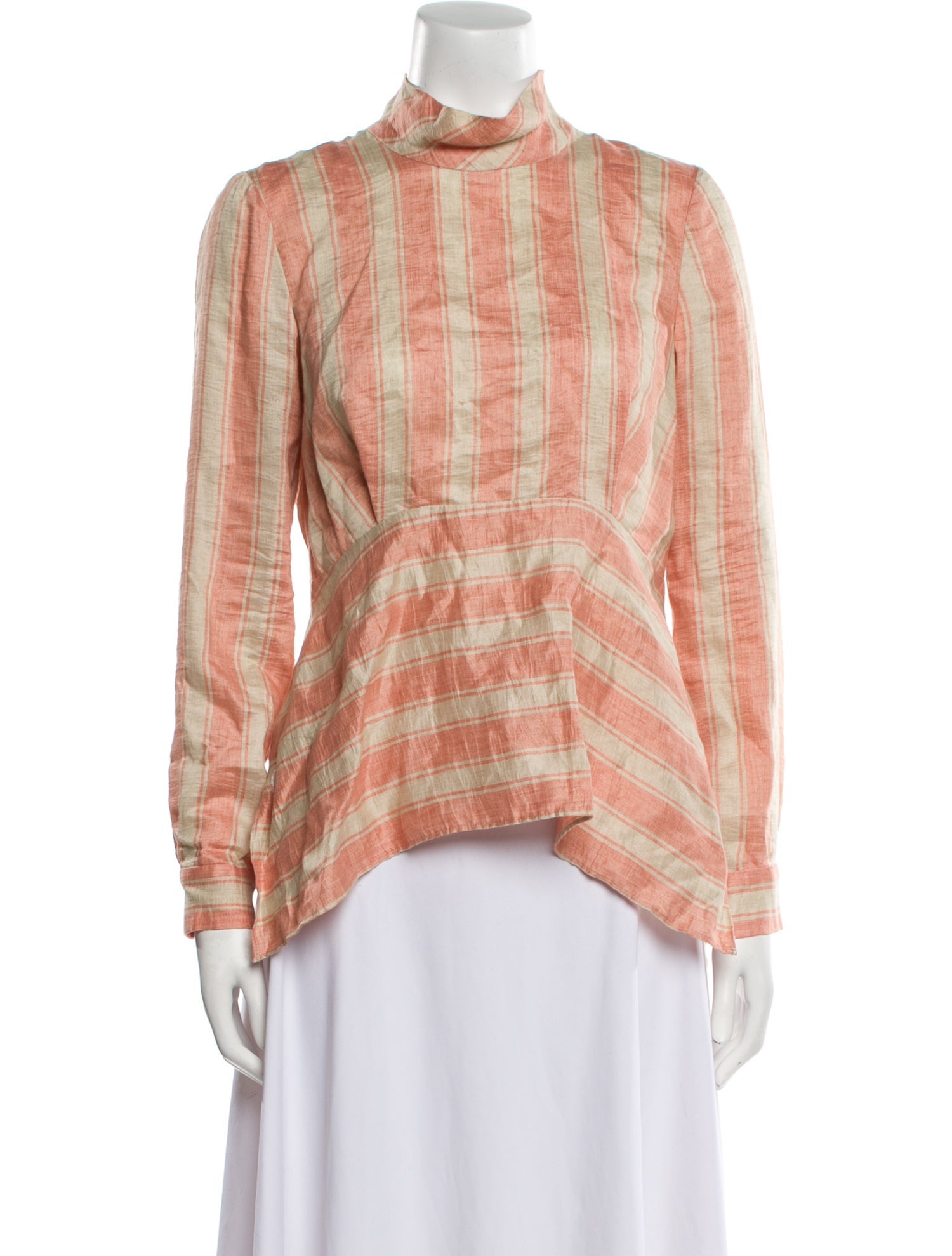 Rachel Comey Linen Plaid Print Blouse