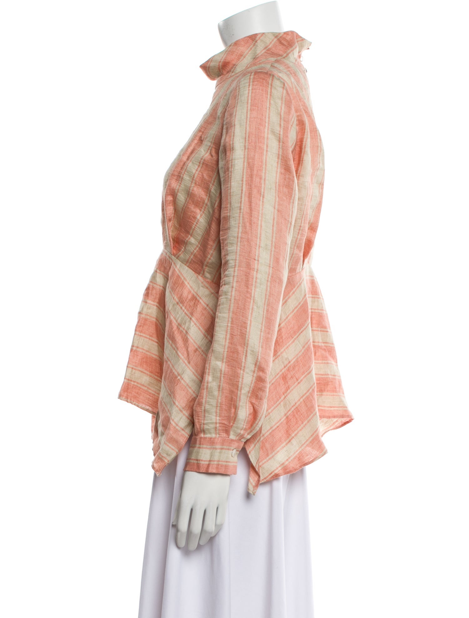 Rachel Comey Linen Plaid Print Blouse