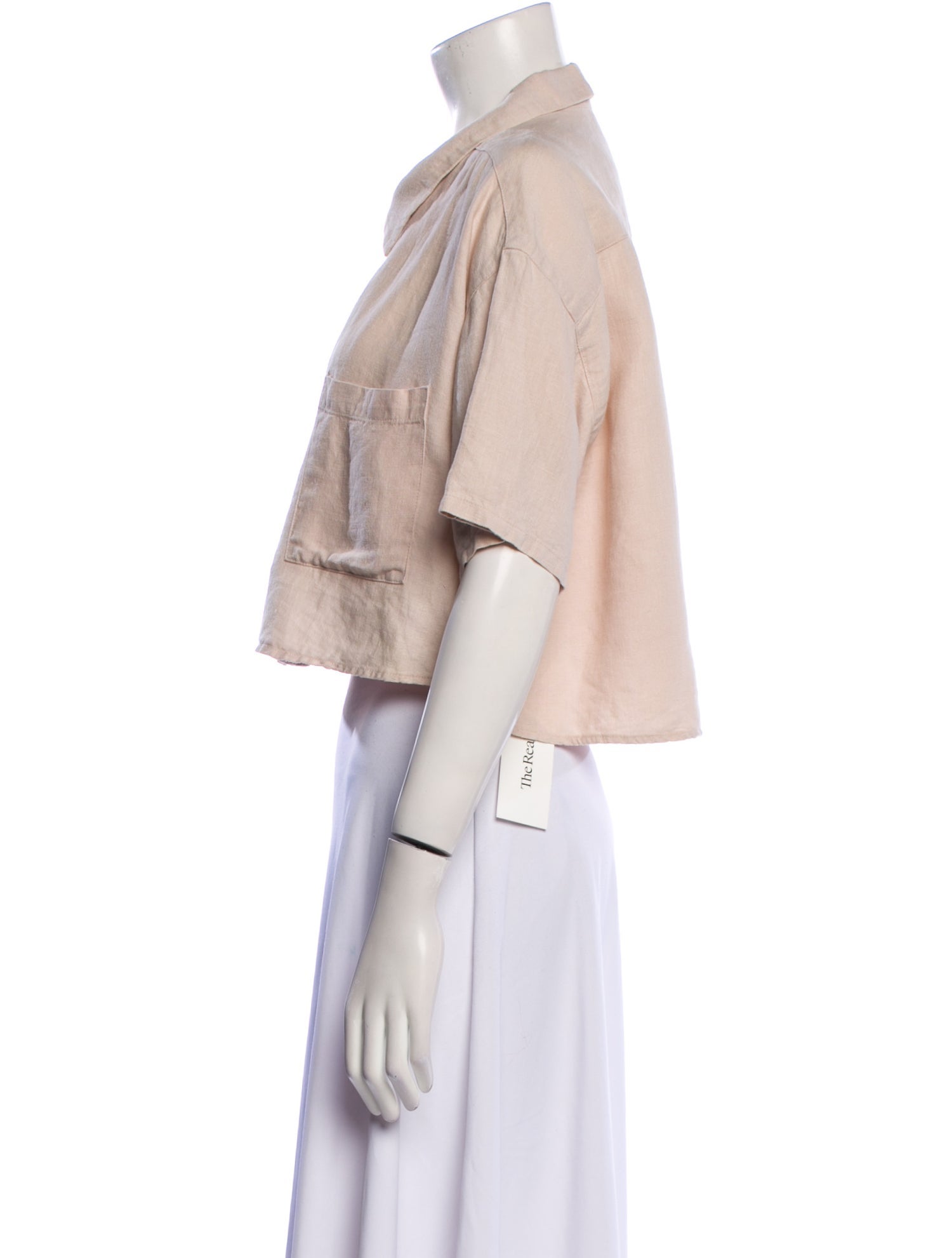 Rachel Comey Linen Short Sleeve Crop Top