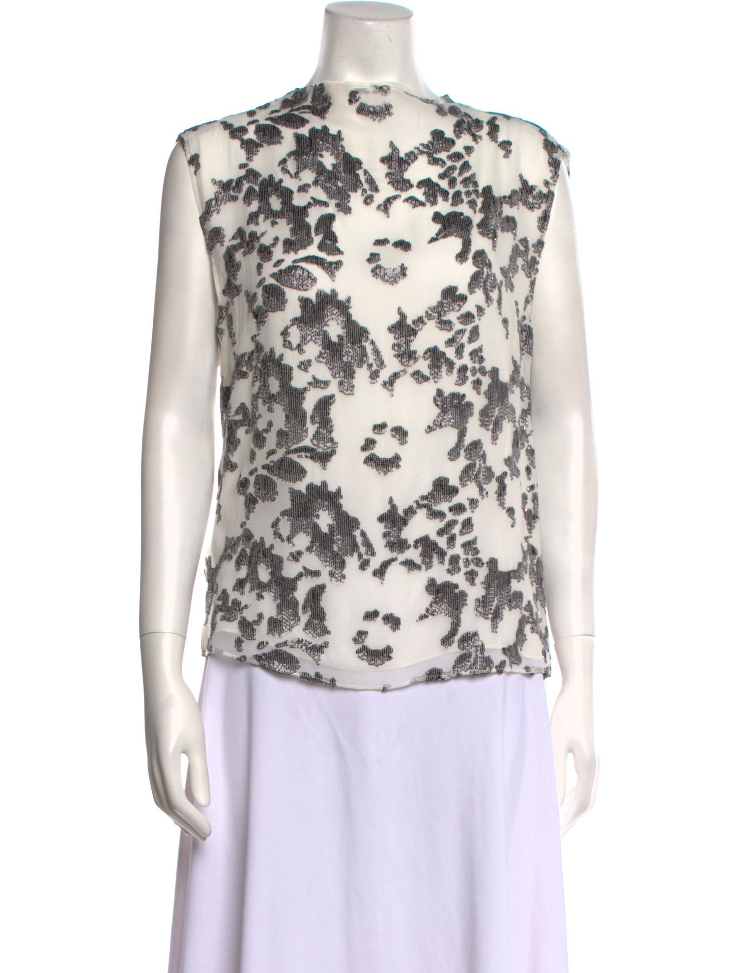 Rachel Comey Printed Mock Neck Top