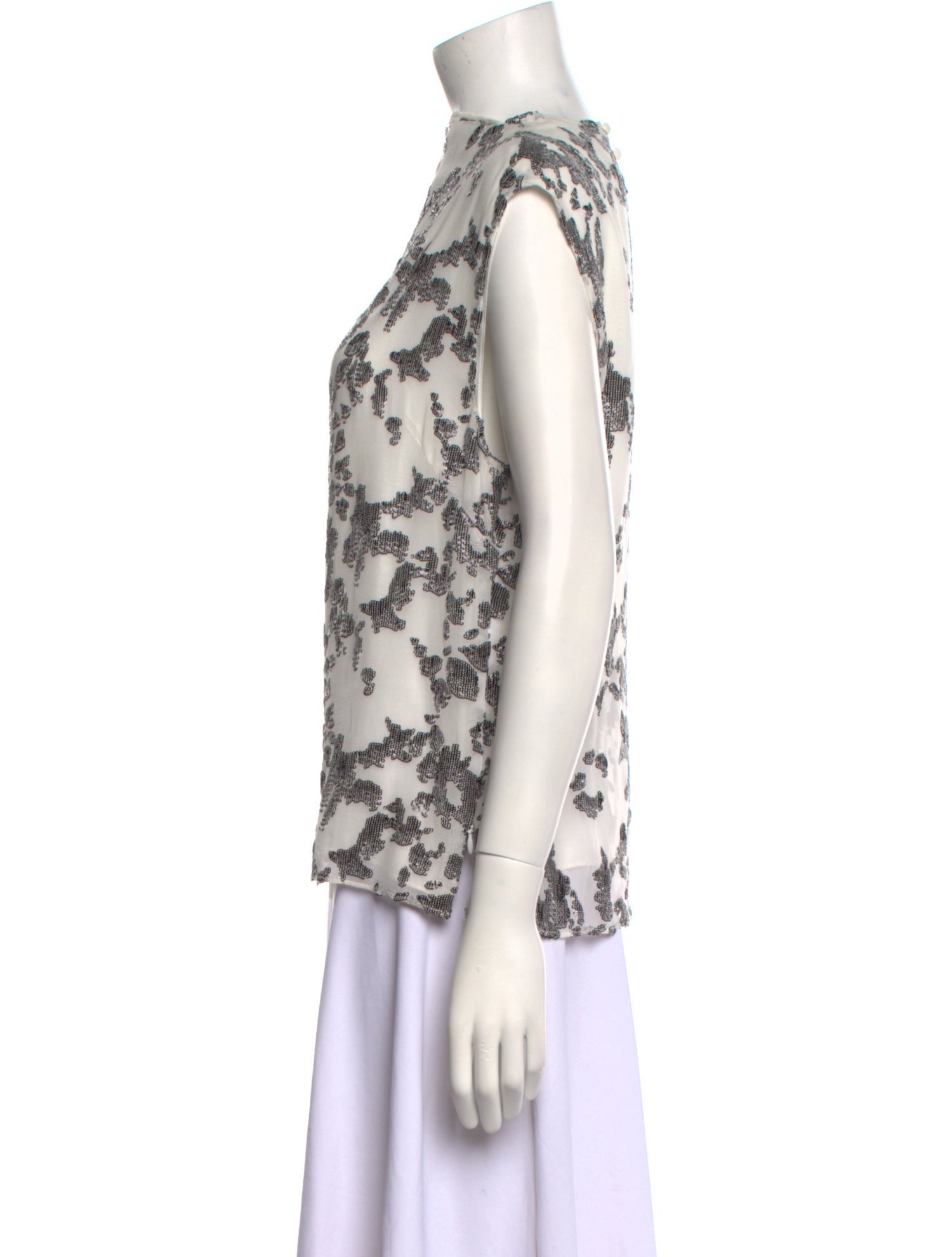 Rachel Comey Printed Mock Neck Top