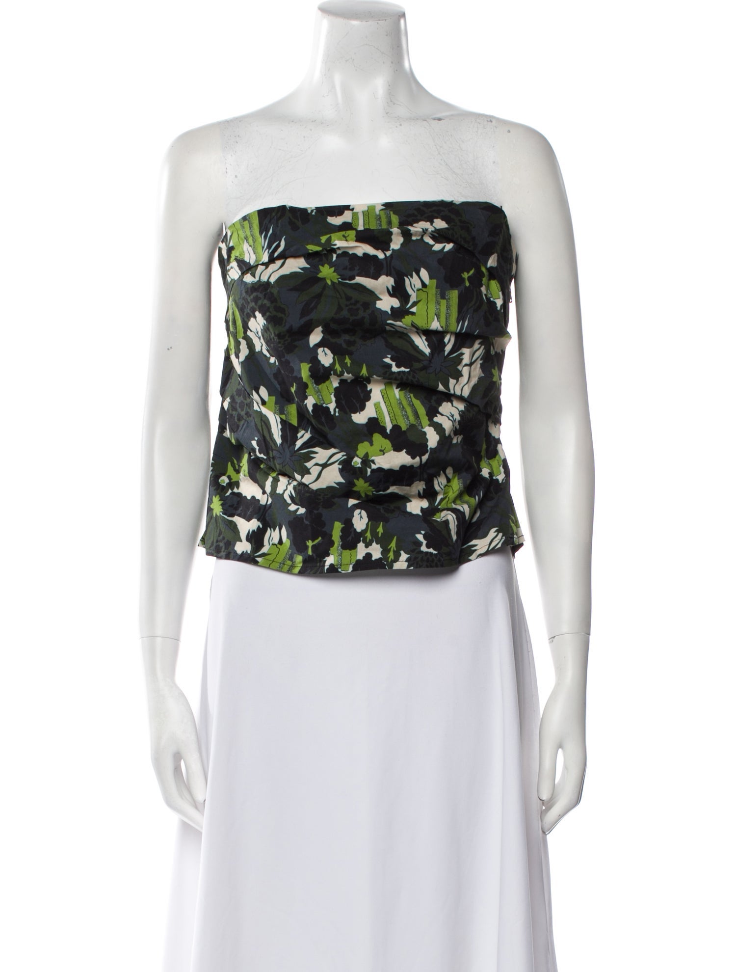 Rachel Comey Printed Strapless Crop Top w/ Tags