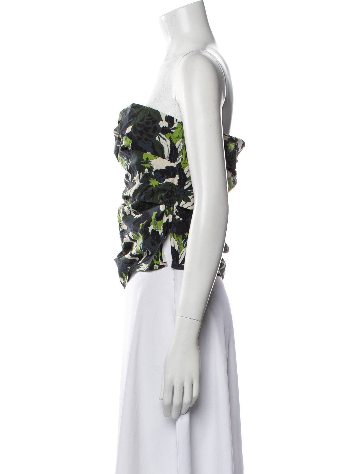 Rachel Comey Printed Strapless Crop Top w/ Tags