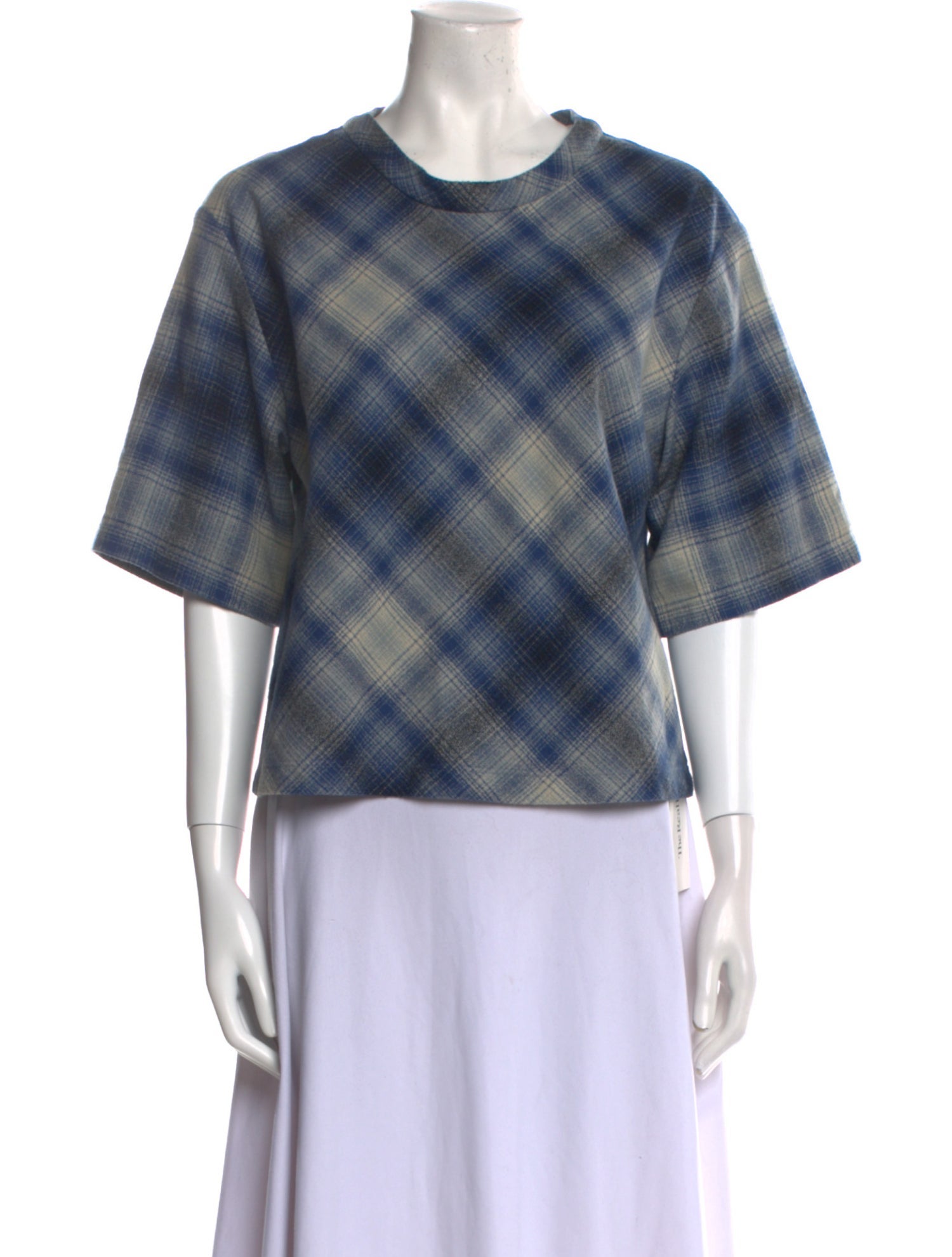 Rachel Comey Plaid Print Crew Neck Top