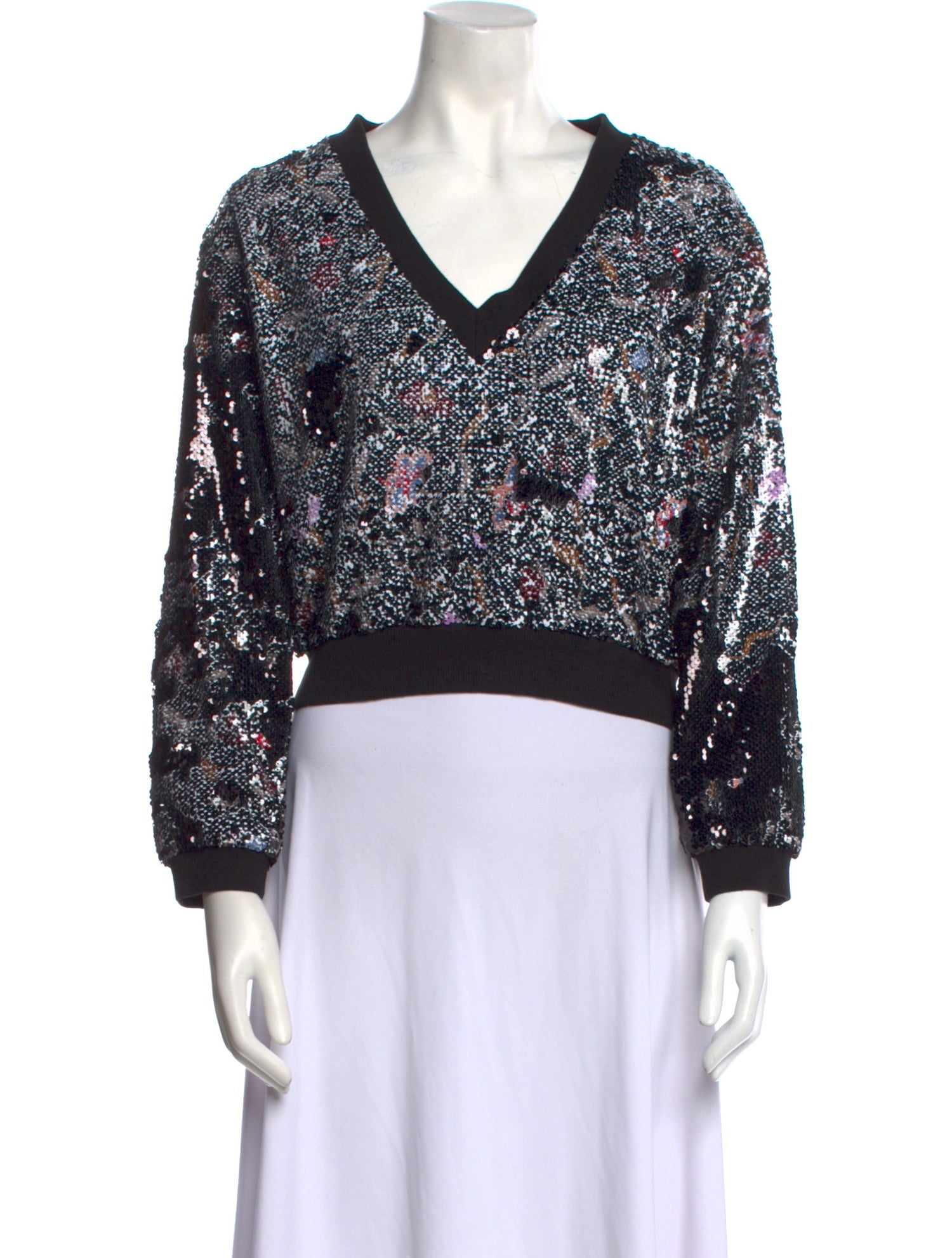 Rachel Comey Floral Print V-Neck Crop Top