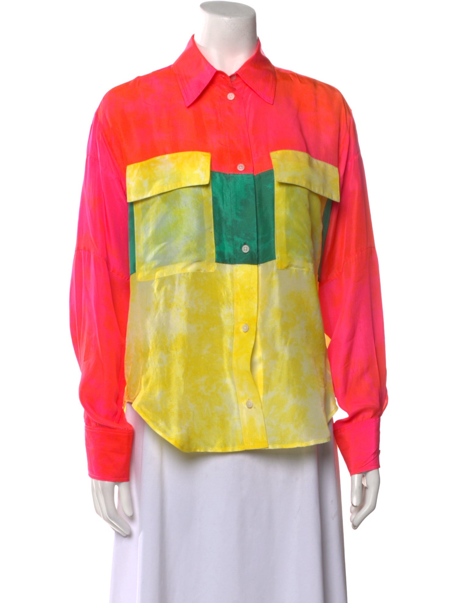 Rachel Comey Silk Printed Button-Up Top
