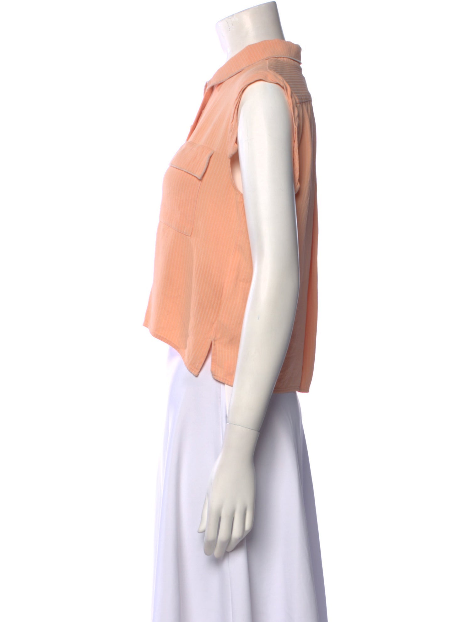 Rachel Comey Silk Short Sleeve Crop Top