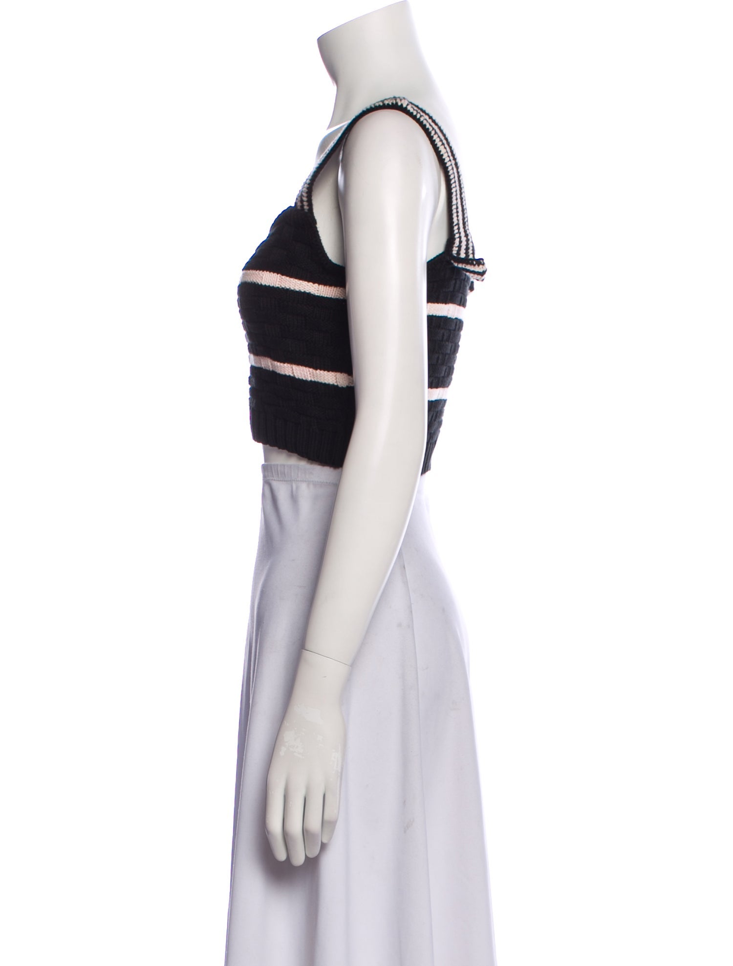 Rachel Comey Striped Square Neckline Crop Top